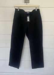 Bryn Walker Black Zip Capri Pants