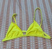 Los Angeles Apparel triangle swim top bathing suit top yellow pool beach indie