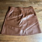 Versona‎ brown pleather skirt size 10