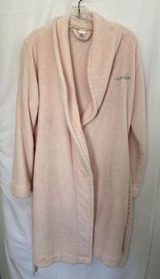 Calvin Klein Pink Logo Fleece Bathrobe Size XS