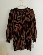 zebra sweater dress