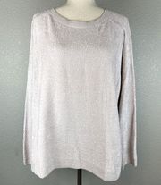 Barefoot Dreams Womens Crew Neck Pullover Cozychic Lite Sweater 2X Blush Pink