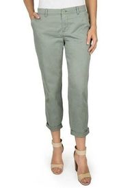 WOOLRICH WOMEN'S SUNDAY RELAXED CHINO PANT CAPRI SAGE GREEN