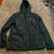 Columbia  teal rain jacket size medium