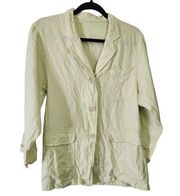 MaxMara puro lino lime green linen blazer size 8