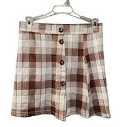 No Comment Blown Plaid Mini Skirt