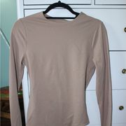 NWT tan Abercrombie and Fitch bodysuit
