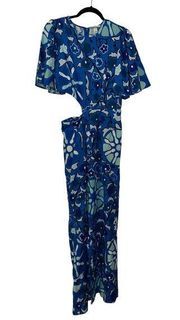 Rhode for Target Allover Print Linen Blend Jumpsuit Size Medium, NWT