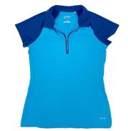 Annika Cutter and Buck Quarter Zip Golf Polo Top Blue UPF 50 Women's Size Small