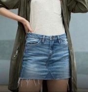 Blank NYC Unfaithful Distressed Cut Off Jean Skirt