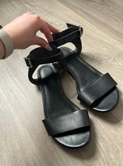 Black  Sandals Size 8