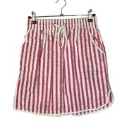 Urban Outfitters  UO Anna Dolphin Hem Pink & White Stripe Mini Skirt S