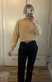 cropped crewneck