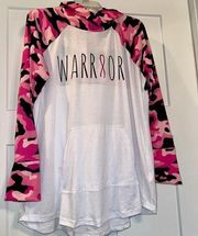 Amber hoodie Warrior BCA Breast Cancer Awareness pink camo Sz XL NWT