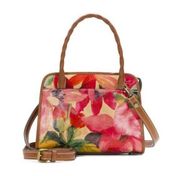 Paris Small Floral Leather Satchel NWT