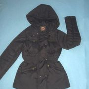 𝅺DOLLHOUSE outerwear warm winter coat dark brown detachable hood NEW size S