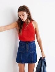 Madewell EUC  mini retro style denim skirt