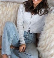 Gray Cropped Sweatshirt