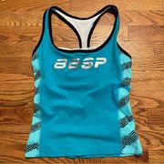 Bebe Sport Athletic Tank In Blue Size Small