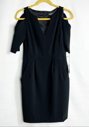 NANETTE LEPORE Zircon Black Cold Shoulder Dress NWT in Size 2