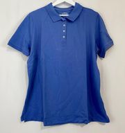 Lands’ End Outfitters Women’s Plus Size Collared Button Polo True Blue NWOT