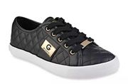 G BY GUESS Backer2 Sneakers Quilted Shoes Lace Up Black Size 8 1/2