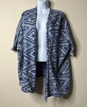 Divided H&M Blue/White Aztec Cardigan XS