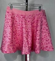 Romwe Women's Cartoon Network Powerpuff Girls Flair Mini Skirt Size L Pink NWT