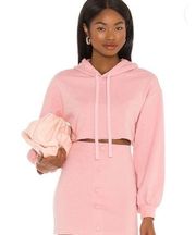 Camila Coelho Laurell Crop Hoodie in Mauve nwt size XXS