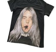 Billie Eilish Tarantula Mouth Short Sleeve Crewneck Graphic T-Shirt XS