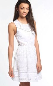 NWT  Lace Panel Skater Dress