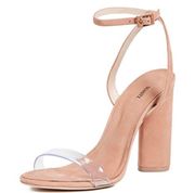 : Clear Nude Lace Up Heel