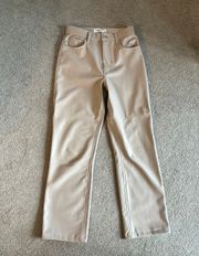 Abercrombie Tan Leather Pants