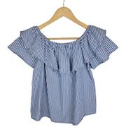 Potter's Pot Ruffle Off-the-Shoulder Top M