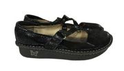 Alegria Dayna Black Dottie Mary Jane Clogs Size 39