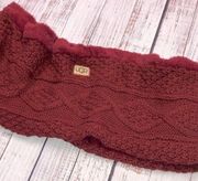 UGG burgundy infinity faux fur scarf