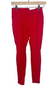 HUE apple red original denim leggings size XS NWT g