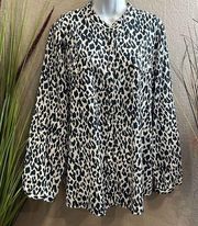 Cato, long sleeve printed tunic size XL