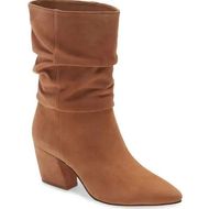 Botkier New York Skylar Suede Leather Boots in Nutmeg Suede Heeled Boot Size 7.5