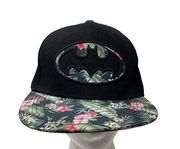 DC Comics Batman Womans Tropical Floral Snapback Baseball Hat Cap