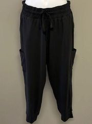 Cuddl Duds Black Joggers with Pockets- Small