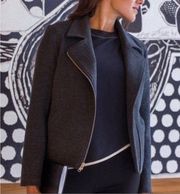 Betabrand Soho Moto Biker Jacket Charcoal Gray L