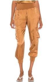 NEW Cinq à Sept Giles Satin Jogger Pant Cinnamon