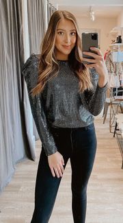 Sequin Long Sleeve Top