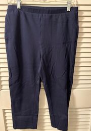 Chico’s Navy Slimming Capri Pants Size 1/Large