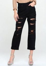 Lioness XS High Rise Black Jeans
