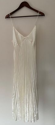 VNTG White Pleated Dress 