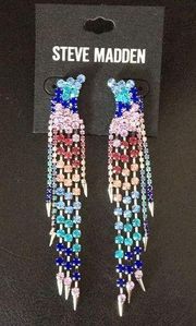 New Steve Madden Muti Color Waterfall Earrings