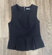 Womens  Black Peplum Blouse - M