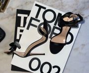 Gianvito Rossi Crystal Bow 105mm Sandals in Black